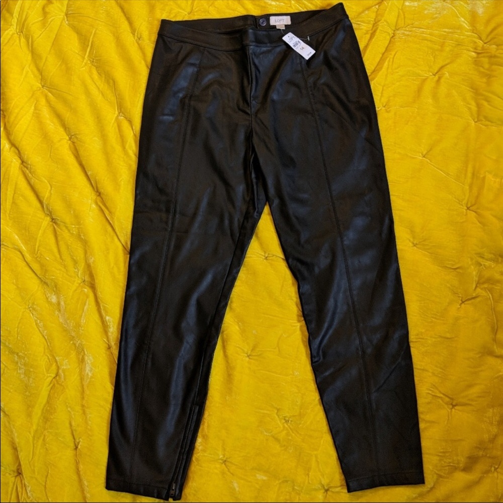 NWT LOFT PLEATHER PANTS